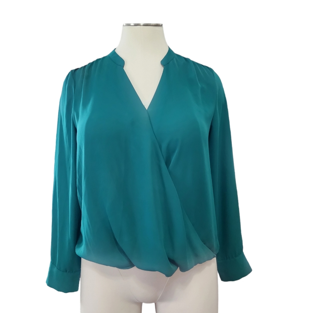 The Limited Emerald Green Wrap Blouse